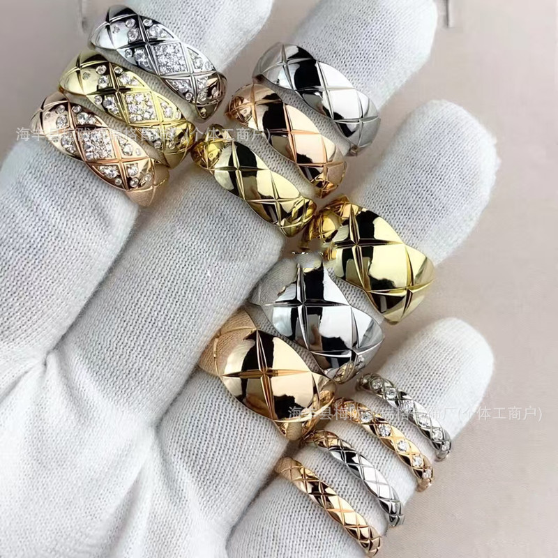 خاتم نسائي براق مطلي 18K ذهب وردي من ماركة كوكو