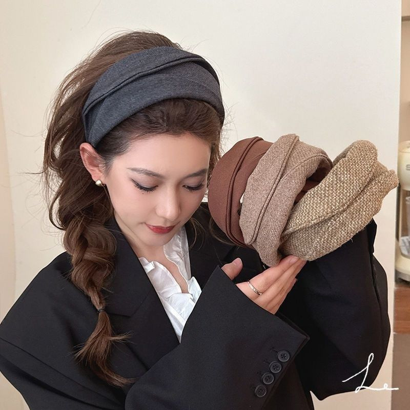 شريط رأس عريض من المخمل للنساء