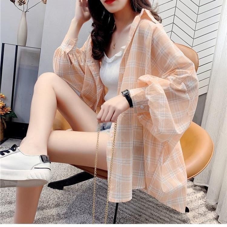 قميص صيفي واسع للنساء بتصميم شبكي فريد