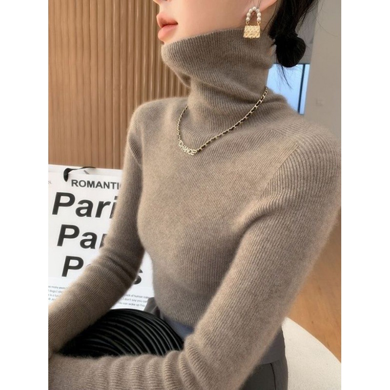 سويت شيرت شتوي سميك برقبة عالية وتصميم أنيق