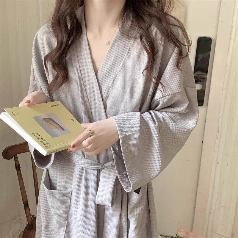 روب نسائي طويل مريح بتصميم هاواي لفصل الربيع والخريف