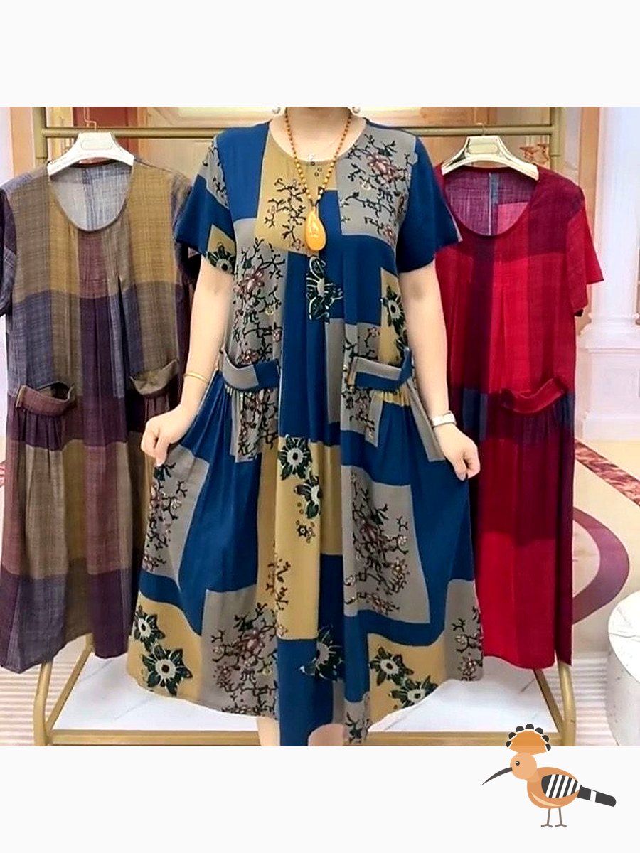 فساتين صيفية للنساء البالغات والأمهات بتصميم أنيق وفضفاض لتخفيف الوزن