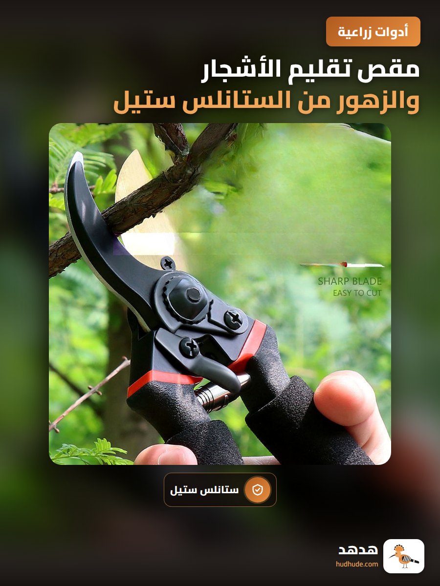 مقص تقليم الأشجار والزهور من الستانلس ستيل 3 قطع