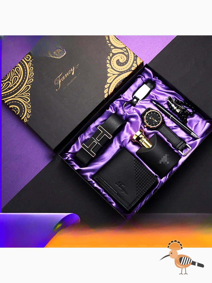 هدية عيد الحب للرجال، عطر، محفظة، حزام، ساعة