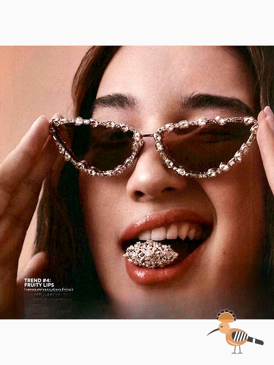 نظارات شمسية معدنية مرصعة بالماس للنساء بتصميم عتيق