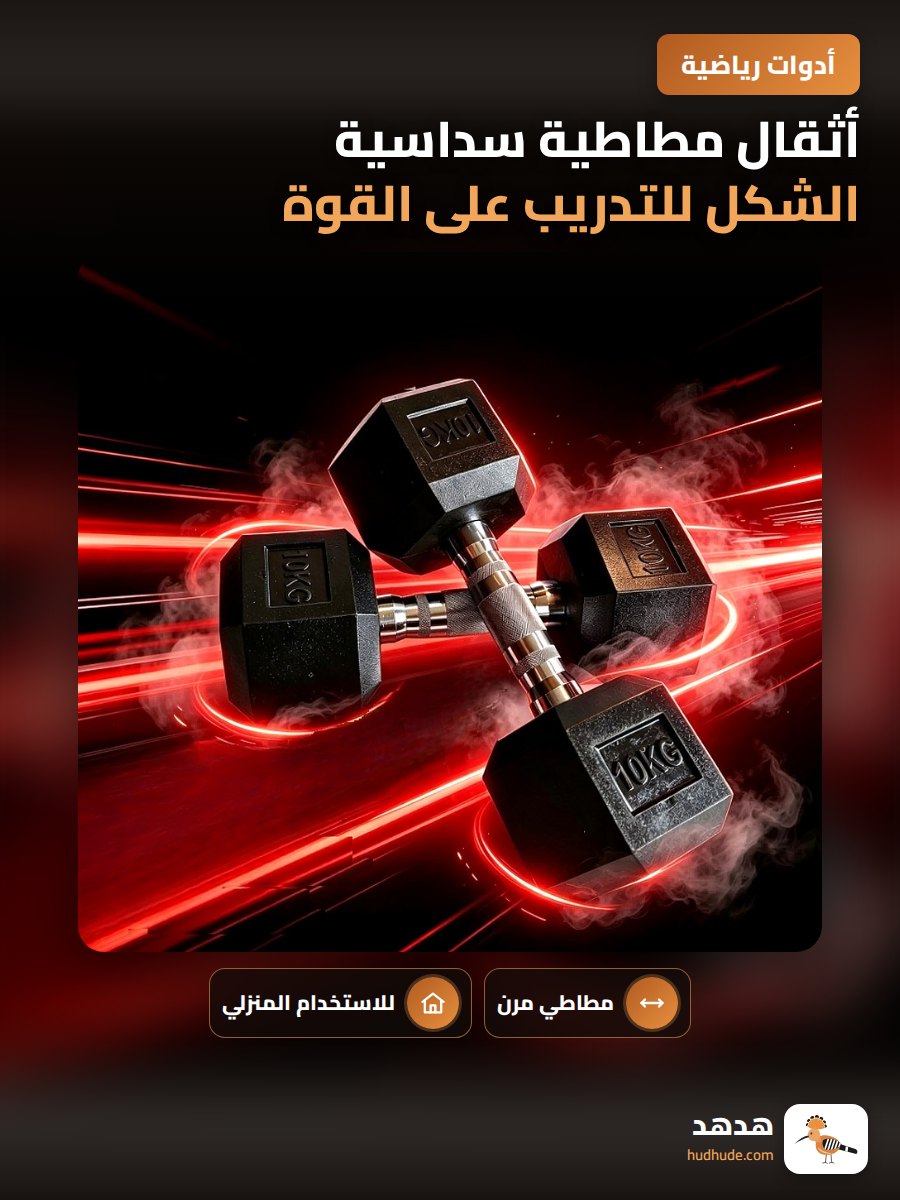 أثقال مطاطية سداسية الشكل للتدريب على القوة في المنزل أو الجيم