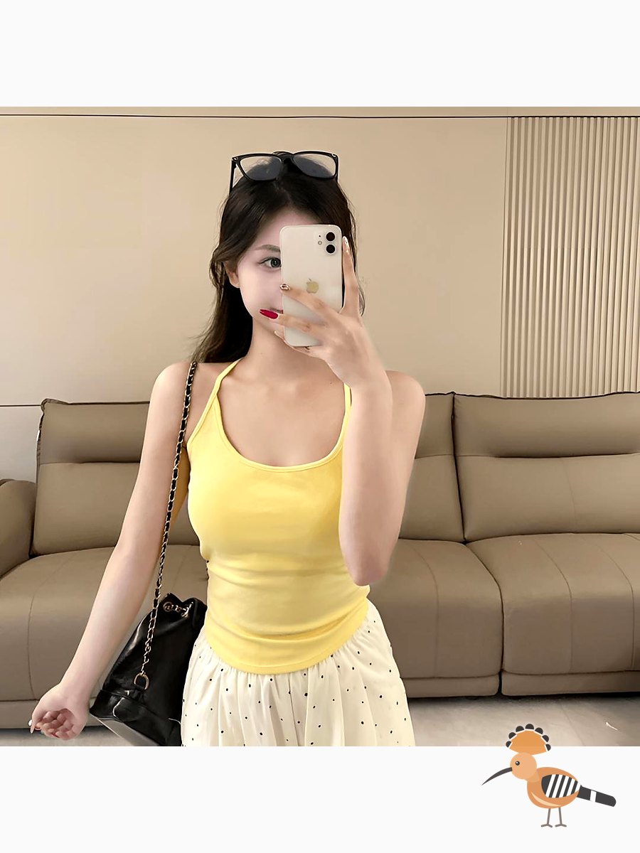 كيمونو داخلي نسائي بتصميم رياضي مخفي الجوانب مع حشوات صدر ثابتة