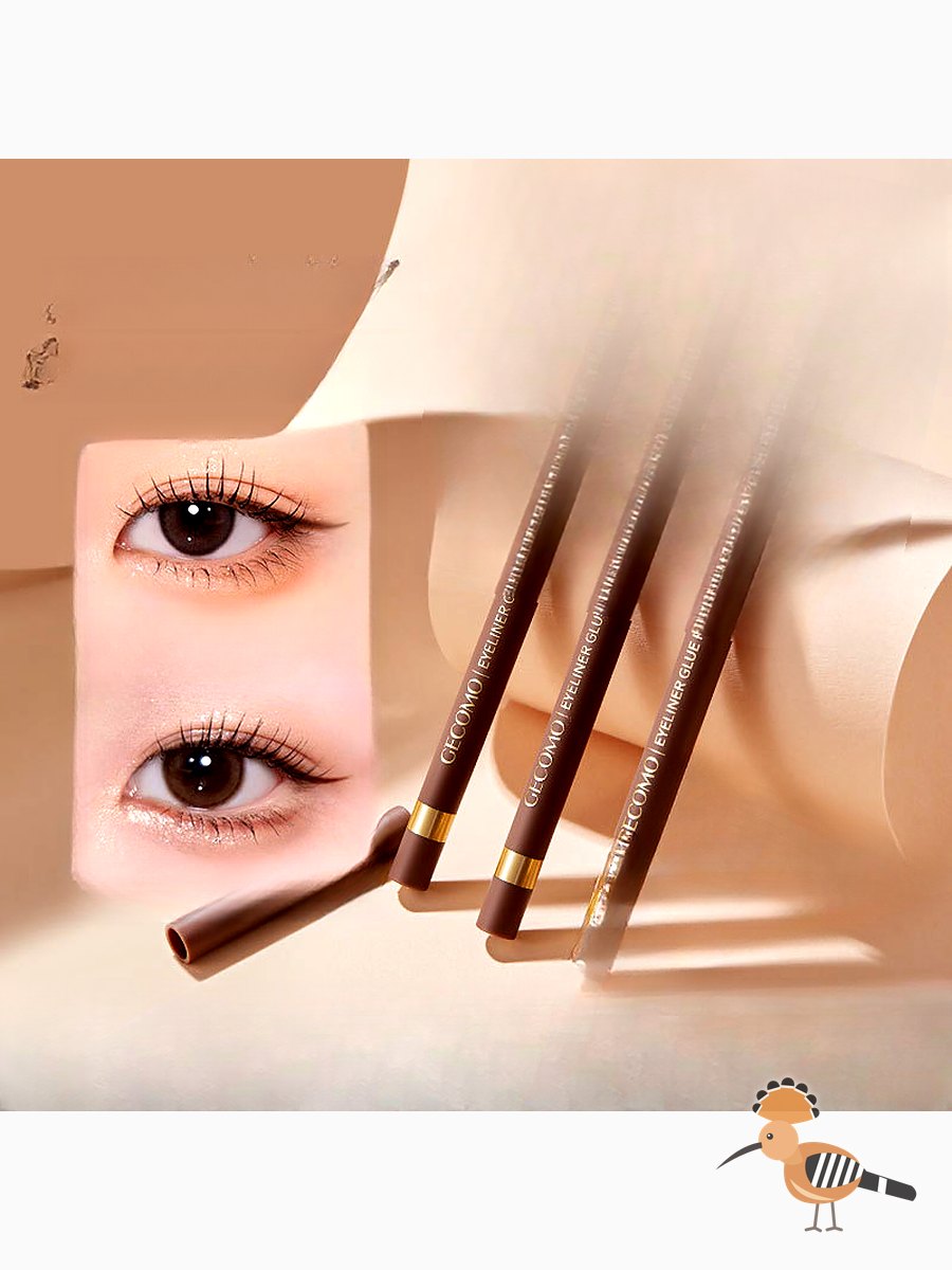 محدد عيون لؤلؤي مقاوم للماء بتصميم قلم رفيع ولامع