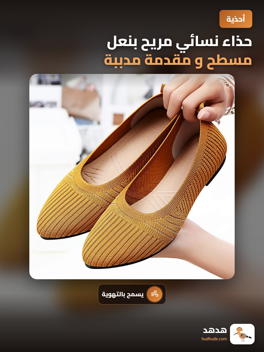 حذاء نسائي مريح بنعل مسطح و مقدمة مدببة، نعل ناعم، حذاء للكبار، مناسب للاستخدام اليومي