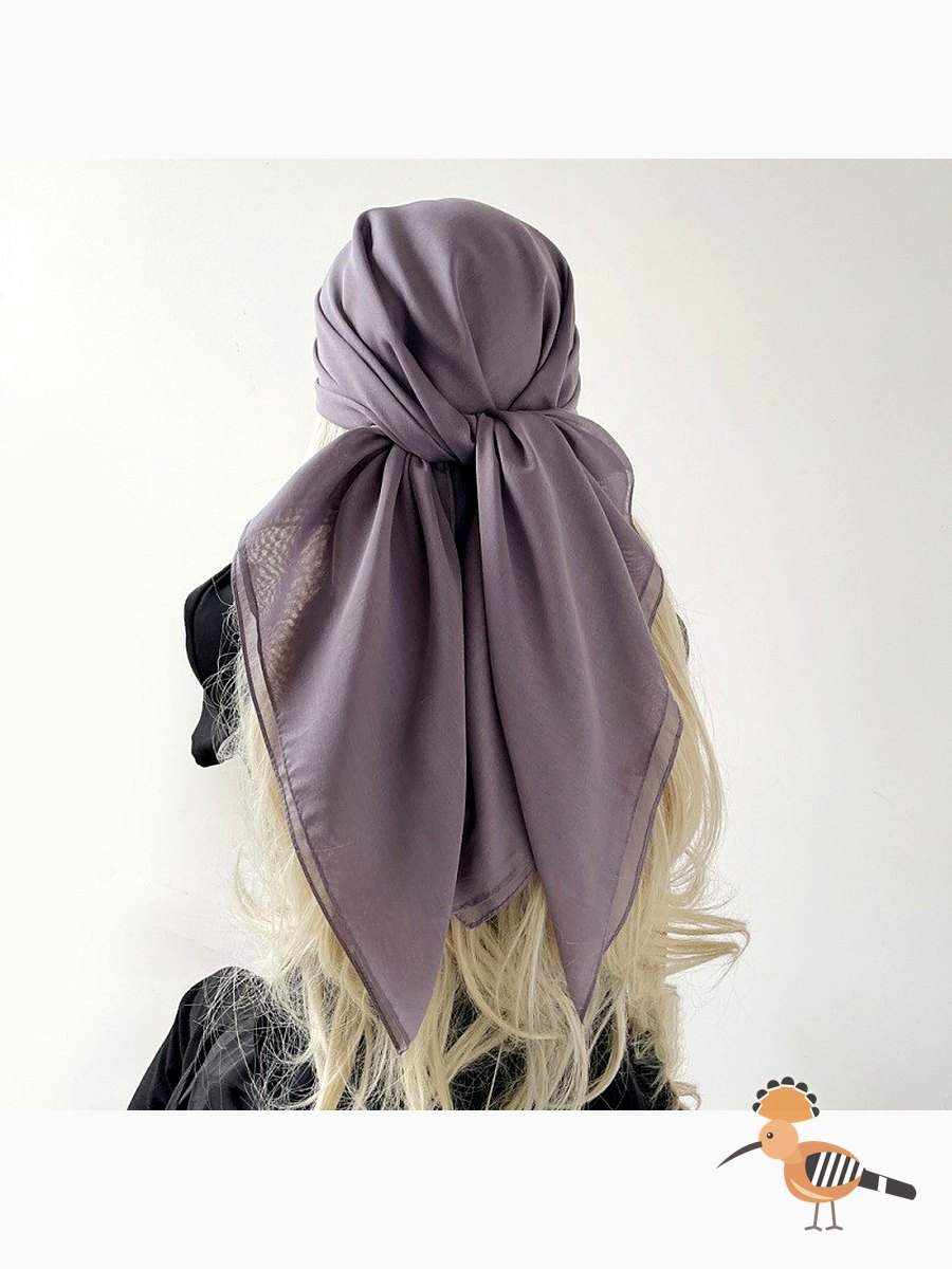 شال صوفي عريض لون واحد للنساء