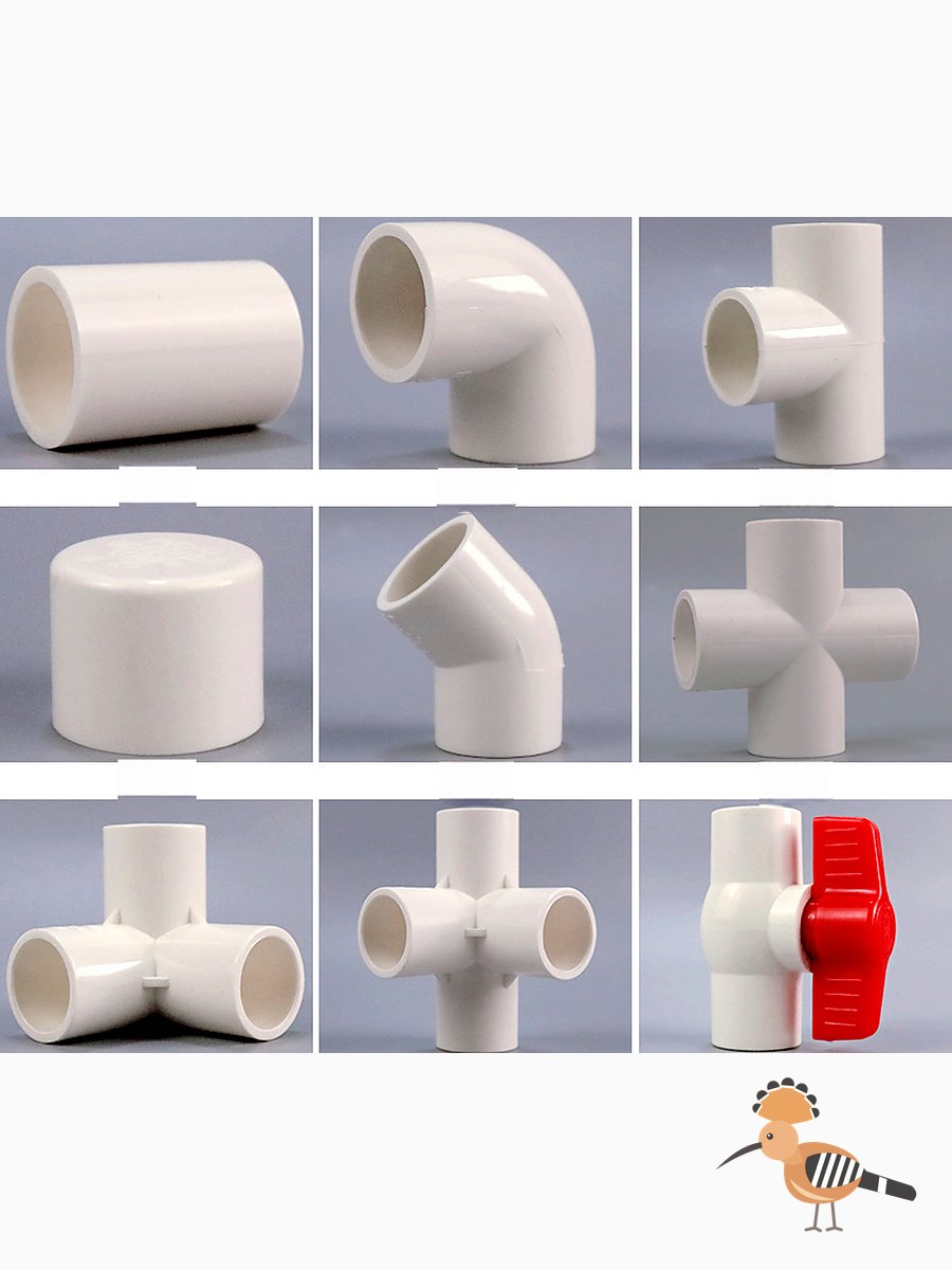مجموعة أنابيب PVC للإنشاءات مع وصلات وثلاثة موصلات