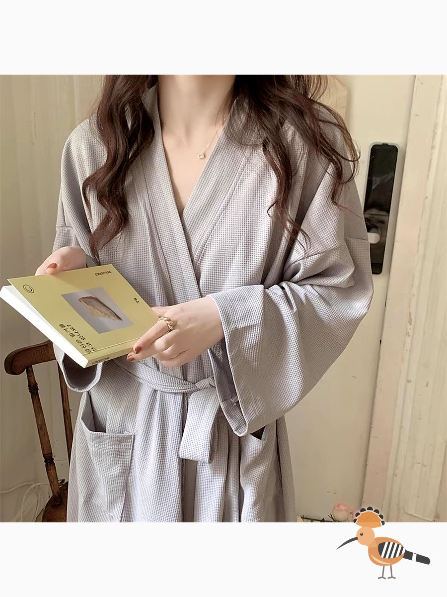 روب نسائي طويل مريح بتصميم هاواي لفصل الربيع والخريف