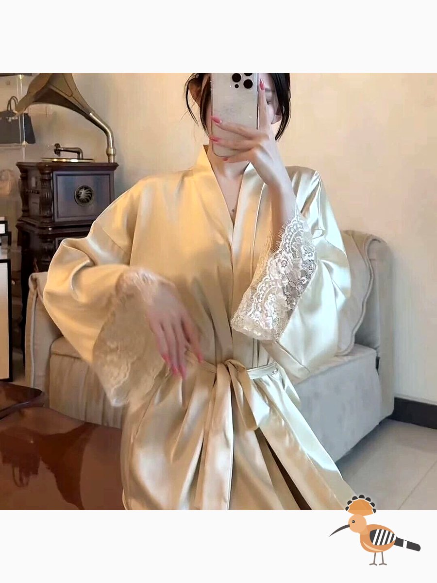 روب صيفي أنيق للنساء مع أكمام طويلة وتصميم واسع